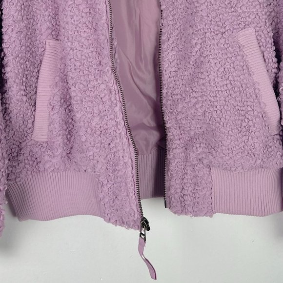 NWOT Universal Thread Collared Sherpa Bomber Jacket Mauve Magic Size Small S2232 - Picture 6 of 13